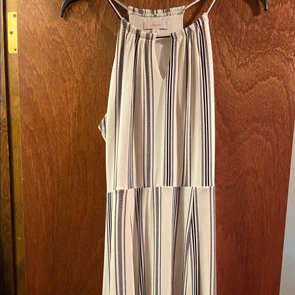 Girls white floor length dress with 2 leg slits